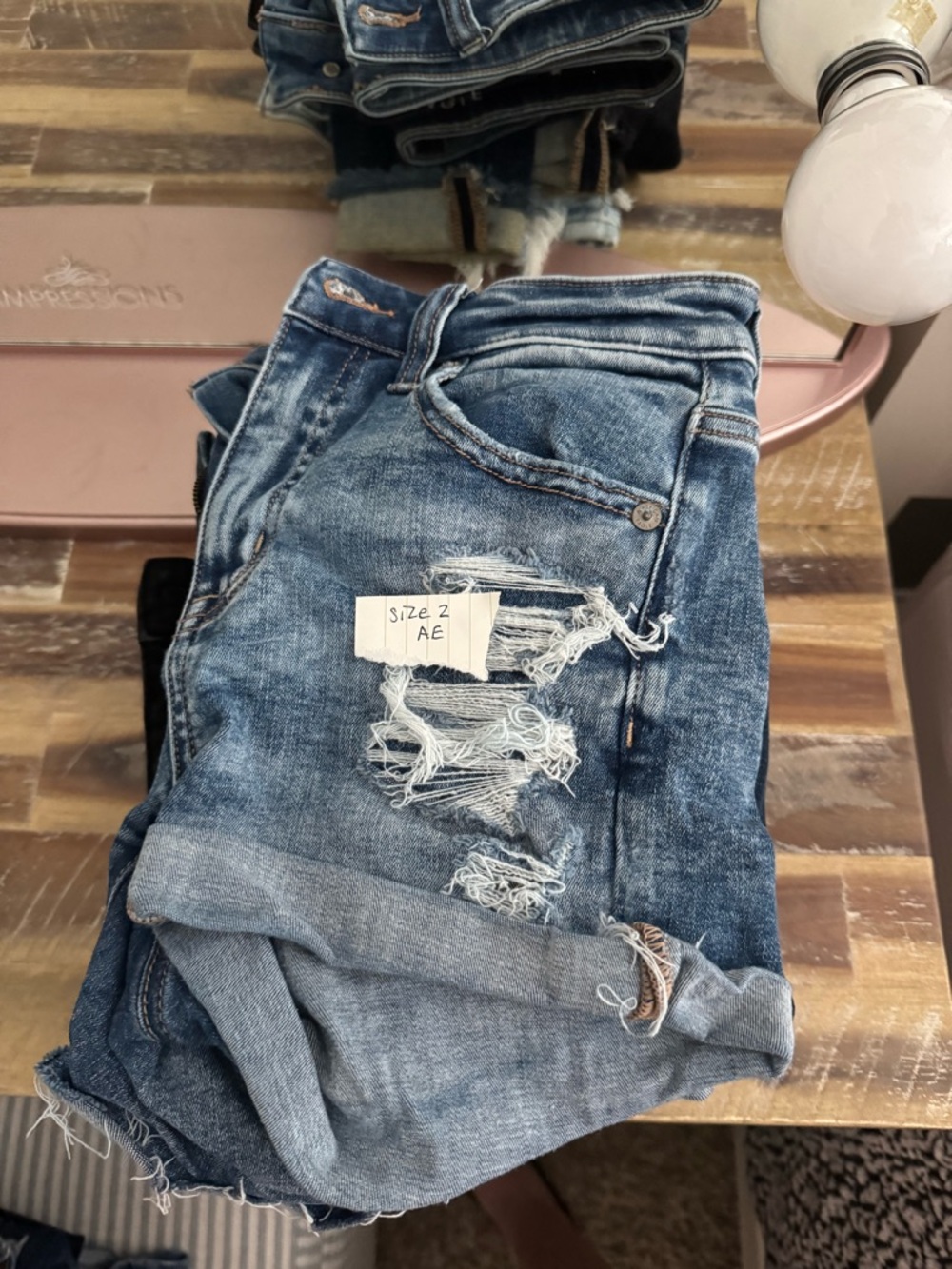American Eagle Outfitters Distressed Blue Boyfriend Jeans